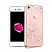 iPhone 7 Plus Case from Kingxbar ,Bling Diamond Crystals from SWAROVSKI Element Hard PC Transparent Sparkly Case Cover for Apple iPhone 7 Plus (5.5 Inch) (Shoe-Rose)