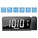 SHANLONYI Projection Alarm Clock Radio with AM/FM, Time Projector, Mobile Device USB Charging Station, Large 7