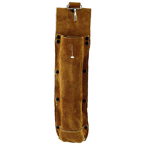 Flame-Resistant Electrode Bag/Leather Electrode Holder/Welding Rod Pouch (gold brown)