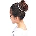 Pixnor 7.8cm 20 Teeth Fancy DIY Metal Wire Hair Clip Comb Bridal Wedding Veil Comb (Silver)