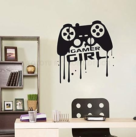 zxddzl Girl Room Gamer Tatuajes de Pared Gamer Girl Quotes ...
