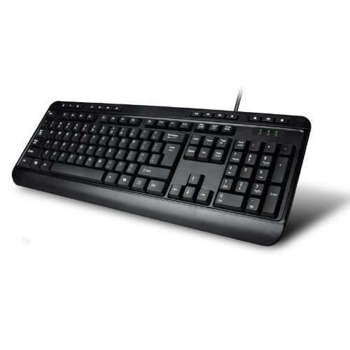 Adesso Multimedia Desktop 104-Key USB Keyboard for Windows One-Touch Controls (AKB-132UB)
