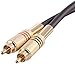Seismic Audio SAPRCA3-BK Premium Black 3 Foot Dual RCA Male to Dual RCA Male Audio Patch Cable