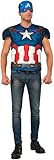 Rubie's Costume Co Men's Avengers 2 Age Of Ultron Adult Captain America Muscle Chest Costume Top and Mask, Multi, X-Large