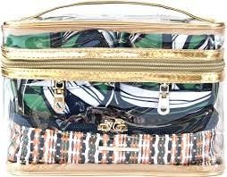 Trina Tartan + Twine Paradise City 4 Piece Train Case Cosmetic Bag Set