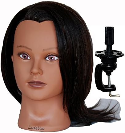 Ladella Beauty 14-16" Cosmetology 100%Human Hair Mannequin Manikin Training Head with Clamp - Zoerina