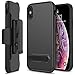 Maxboost DuraSlim Pro Case Designed for Apple iPhone Xs (2018)/ iPhone X (2017) Holster Kickstand + Belt Clip Holder [Black] Dual Layer Protection/Shock-Absorbing/Smooth Grip for iPhone Xs & iPhone X