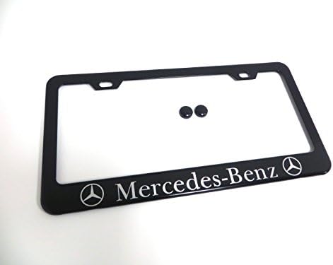 Deepro 1 pc Mercedes-Benz Black Metal License Plate Frame Tag Holder