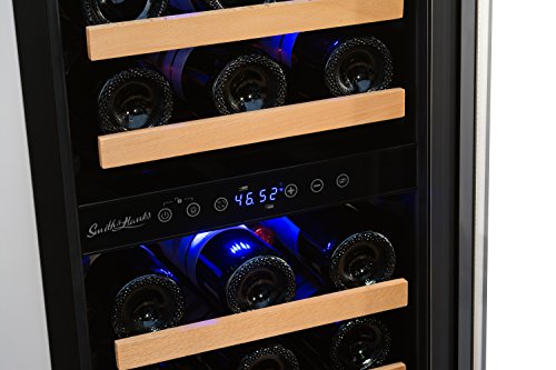 Smith-Hanks-32-Bottle-Under-Counter-Wine-Refrigerator-Dual-Temperature-Zones-15-Inches-Wide-Built-In-or-Free-Standing