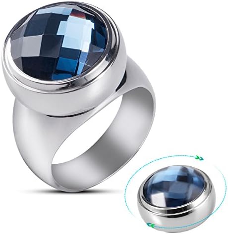 Fashion Rings Magic Jewelry set – Ring Gyro Leisure Hands Focusing Toys for Teen, Men and Women Size6