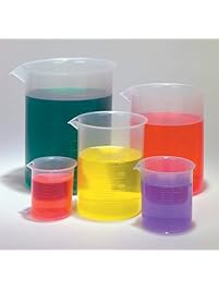 SEOH Plastic Beaker Set - 5 Sizes - 50 100 250 500 and 1000ml