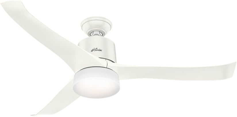 Hunter Indoor Wifi Ceiling Fan With Led Light And Remote Control