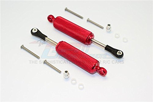 Traxxas TRX-4 Trail Defender Crawler Upgrade Parts Aluminum Front/Rear Internal Shocks (Reticulated Pattern) - 1Pr Set Red