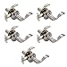 Dynasty Heritage Passage Door Lever for Hall and Closet Interior Keyless Door Handle Satin Nickel Contractor Pack (5 Pack)
