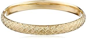 Amazon.com: 14k Yellow Gold Engraved Bangle Bracelet (8mm ): Amazon