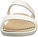 crocs Women's Cleo V Flat Sandal, Oyster/Gold, 9 M US