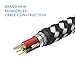Native Union NIGHT Cable - Lightning to USB Charging/Sync Cable - Extra Long 3 Meter Braided Cable with Weighted Anchor Knot - Compatible with iPhone, iPad, iPod (Zebra)