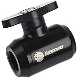 Bitspower G1/4" Mini Valve with Black Handle, Matte Black, Body