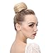 SARLA Fake Hair Buns Extensions Synthetic Drawstring Ballet Bun Hair Pieces for Women Girls Lady Light Honey Blonde