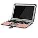 MOSISO Compatible with MacBook Air 13 inch Case A1369 A1466 Older Version 2010-2017 Release, PU Leather Case Portfolio Protective Stand Cover Sleeve, Rose Quartz