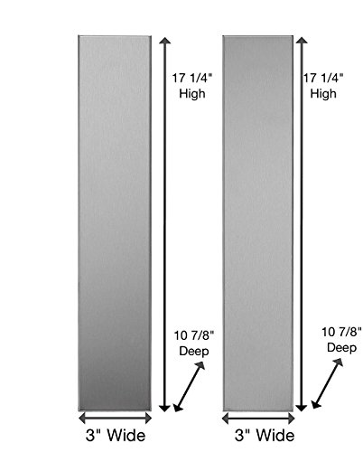 Universal Stainless Steel Over the Range L Shaped Microwave Fill Filler Kit - Fills a 36" Wide by 17-1/4" Tall Spot FK3-SS - Thumbnail 3