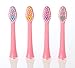 Replacement Brush Heads for: Ivation Rechargeable Electric Toothbrushes w/Sonic Wave Technology - 4-Pack, Color Coded