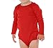 Kavio! Unisex Infants Lap Shoulder Long Sleeve Onesie Red 6M