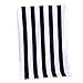 Exclusivo Mezcla Cotton Oversized 35x70 Inches Cabana Stripe Beach Towel, Super Absorbent Soft Plush Pool Bath Towel (Dark Navy)