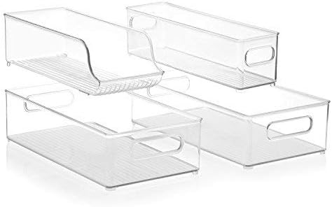 Interdesign Stackable Kitchen Storage Organizer Bins For Fridge