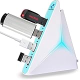 USB 3.0 Hub HIGH SPEED 4-port Data hub, multi USB charger with colorful LEDs and Long Cord