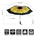 SIEPASA Umbrella Windproof, Travel Umbrella, Compact Folding Reverse Umbrella,-One button for Auto Open and Close (Yellow Daisies)