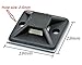 iExcell 100 Pcs Black 20 mm x 20 mm x 4 mm Adhesive Cable Tie Mount Base Holders