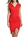 ANGVNS Women Sleeveless V Neck Bodycon Party Pencil Dresses