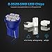 Partsam 194 168 LED Bulb Blue, T10 Instrument Gauge Cluster LED Bulb, Blue Dash Dashboard Light for Car Interior Dome Map Door Courtesy Light, 8-3020-SMD, 6Pcs
