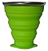 AVALEISURE Collapsible Silicone Travel Cup - The Genuine 10oz Foldable Drinking Mug with Lid, BPA Free, Water, Coffee, Tea, Snacks for Hiking, Camping, Picnic (green)