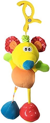 Hanging Buggy Toy for Babies - rattles, vibrates, Makes Sounds - Animal Shaped Plush Toy.
