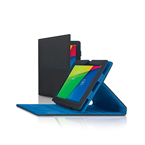 Solo Tech Booklet Tablet Case Black with Blue Trim One Size