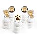 Big Dot of Happiness - Baby Boy Teddy Bear - Dessert Cupcake Toppers - Baby Shower Clear Treat Picks - Set of 24