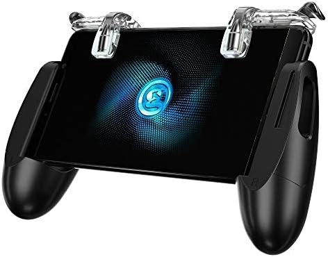 ASDQ Gamepad, Firestick Grip for Android & iOS Phone， Game Mount Bracket， Pubg Mobile Trigger Fire Button， Aim Key