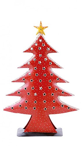Dekobaum Metall Tannenbaum Rot H50 Cm Baum Weihnachten Rot