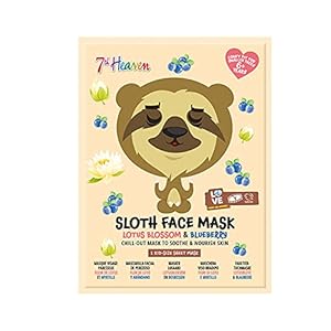 7th-Heaven-Sloth-Face-Sheet-Mask-with-Lotus-Blossom-and-Blueberry-to-Soothe-and-Nourish-Skin 7th Heaven Sloth Face Sheet Mask with Lotus Blossom and Blueberry to Soothe and Nourish Skin (Ages 8+)