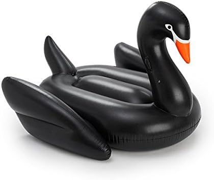 Customize Wholesale Inflatable Black Swan Pool Float Lounger For Adults And Kids