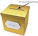 Kate Aspen Collapsible Greeting Card Envelope Box, 10.2W x 10.2D x 10.2H, Gold Shimmer
