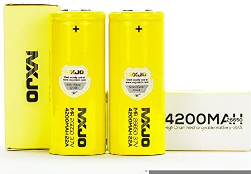 2x MXJO 26650 4200MAH 22A IMR 3.7V Authentic Original Flat Top High Drain Battery