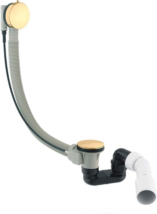 CGS TK 104 PVD GOLD Badewanne Ablaufgarnitur mit Überlauf Komplettset