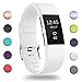 GEAK for Fitbit Charge 2, Adjustable Sports Wrist Bands for Fitbit Charge 2,Small White