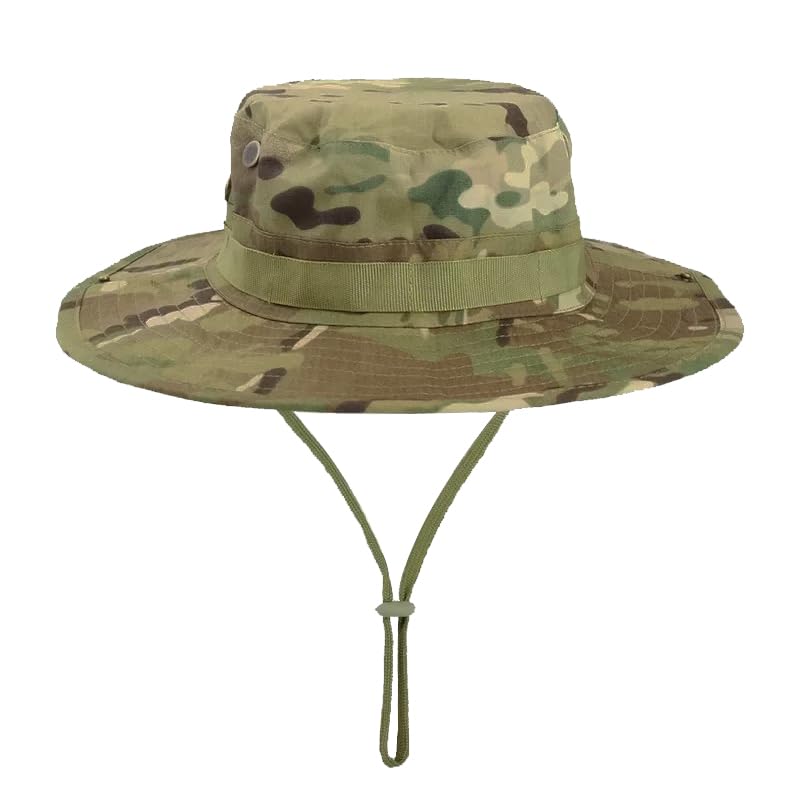 CHINWHI Boonie Hat Bucket Hat Sun Protection Round Hat Military Tactical Camo for Fishing Camping Outdoors Sport Men Woman Unisex