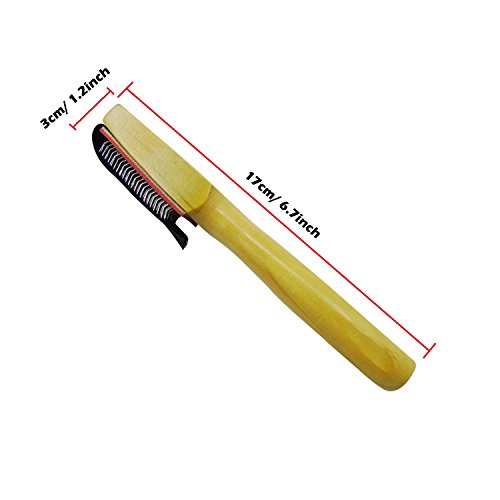 image for Grosun Men Women Wooden Brush Shoe Brush Shoes Wire Brush Suede Brush 