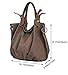 FXTXYMX Oversized Vintage Hobo Canvas Leather Tote Handbag Crossbody Shoulder Bag Purse for Women (Coffee)