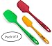 Spatulas Silicone Heat Resistant - (3 pack) - Professional Grade Non Stick Flexible Kitchen Spatula Set for non stick cookware